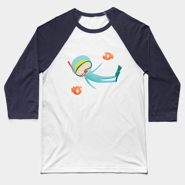 Diving Baseball T-Shirt by Lmay